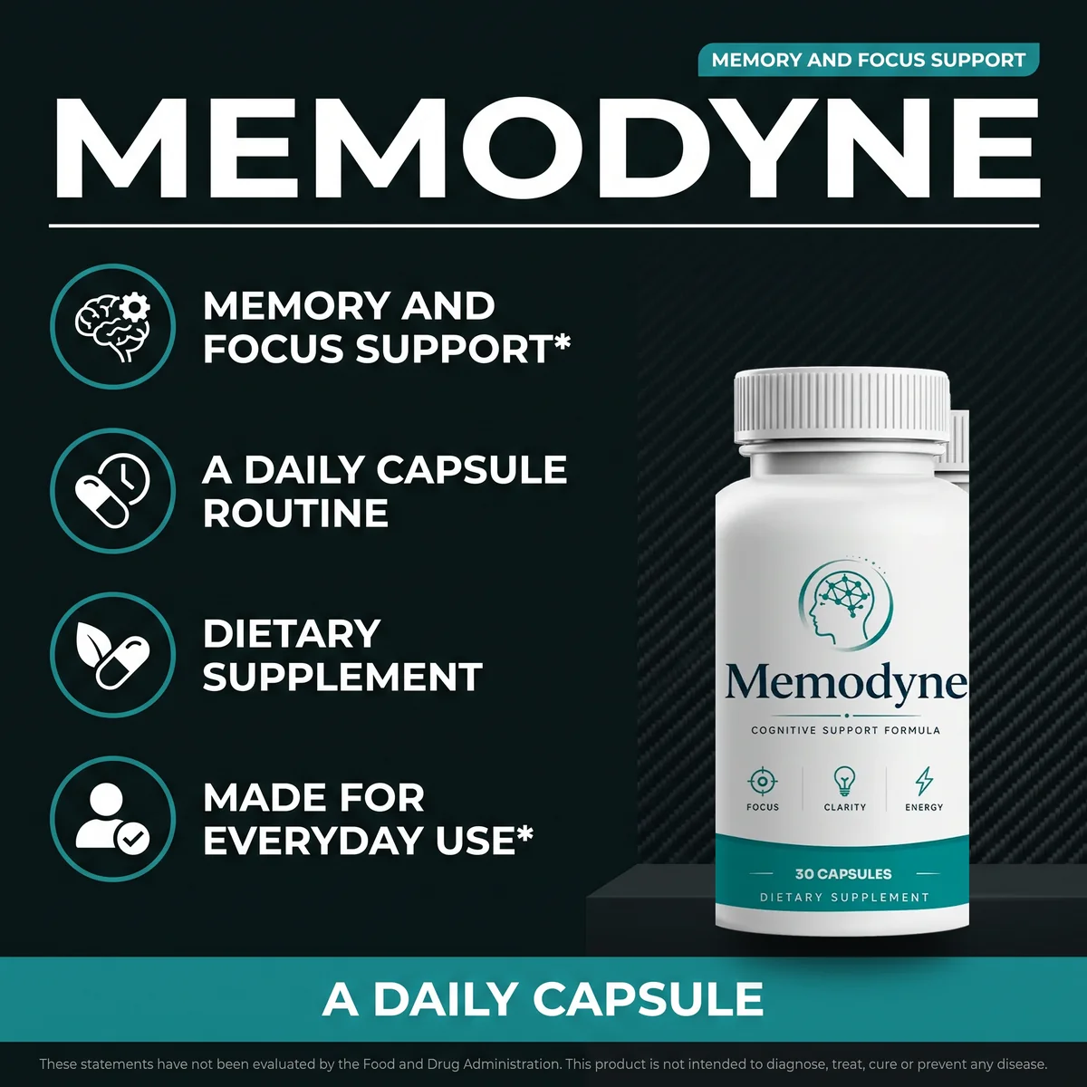 Memory and focus support from a daily capsule