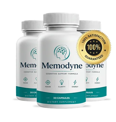 The gold 60-day money-back emblem for Memodyne